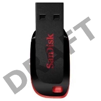 Флеш Диск Sandisk 64Gb Cruzer Blade SDCZ50-064G-B35 USB2.0 черный/красный
