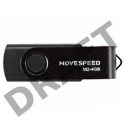 Накопитель USB2.0 4GB Move Speed M2 черный