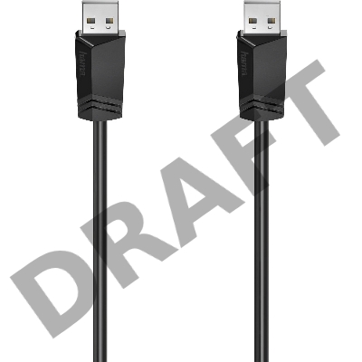 Кабель Hama H-200601 00200601 ver2.0 USB (m) USB A(m) 1.5м черный