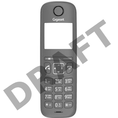 Трубка доп. Dect Gigaset AS690HX черный для AS690