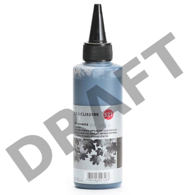 Чернила Cactus CS-I-CLI521BK черный (100мл) CANON PIXMA MP540/MP550/MP620/MP630/MP640/MP660