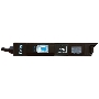 Вертикальный блок розеток, 4xC19 + 20xC13, 250V, 16A, A/V-метр, шнур 3 метра, вилка C20