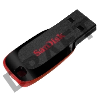 Флеш Диск Sandisk 32Gb Cruzer Blade SDCZ50-032G-B35 USB2.0 черный/красный