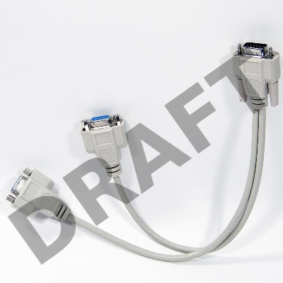 Переходник VCOM VVG6530 Кабель-разветвитель VGA 1=>2 (1x15M/2 x15F), {VGA Spliter Cable 0.3m}