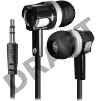 Наушники Defender Наушники вставки Basic 609 черный + белый 63609
