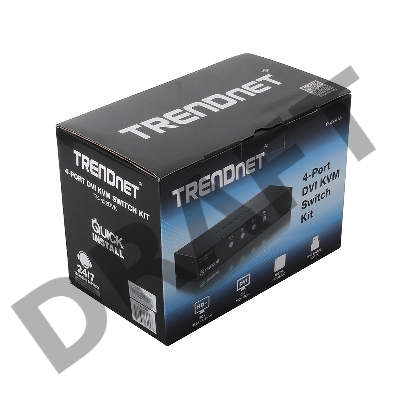 KVM-переключатель Trendnet TK-422DVK Комплект 4-портовый KVM-переключатель с выходом DVI