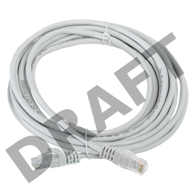Шнур коммутационный кат. 5Е UTP 5м серый GENERICA