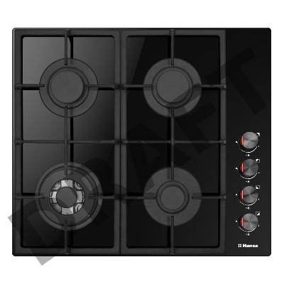 Газовая варочная поверхность Hansa BHKS621531 черный