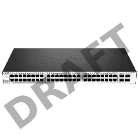 Сетевое оборудование D-Link DGS-1210-52/ME/A1A/FTA1A PROJ управляемый  коммутатор, стальной корпус,  with 48 10/100/1000Base-TX, with 4  SFP 