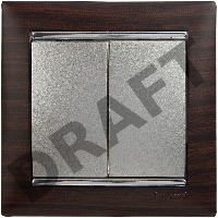 Рамка 1п ТемнДер/Сереб VLN Рамка 1п ТемнДер/Сереб VLN