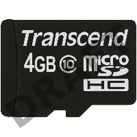 Флэш карта  MicroSDHC 4Gb Transcend TS4GUSDC10 {MicroSDHC Class 10}