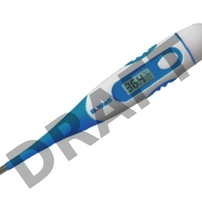 Термометр электронный B.Well WT-04 standart белый/синий