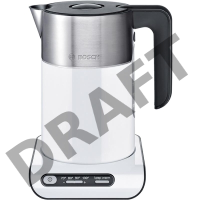 Чайник электрический Bosch TWK8611P 1.5л. 2400Вт белый/серебристый (корпус: нержавеющая сталь)