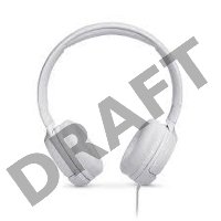 Наушники JBL накладные T500, 32 Ом, белые