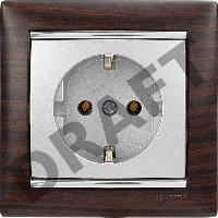 Рамка 1п ТемнДер/Сереб VLN Рамка 1п ТемнДер/Сереб VLN