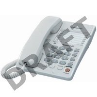 Телефон Panasonic KX-TS2363RUW (белый) {однокноп.набор 20 ном., спикерфон, автодозвон}