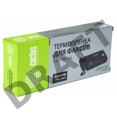 Термопленка Cactus CS-TTRP136 (2x100м) для факсов Panasonic (KXF-A136) FP10х/121/128/141/195/2хх/300