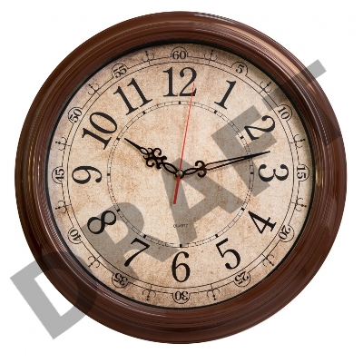 Часы настенные аналоговые Бюрократ WallC-R77P D35см коричневый