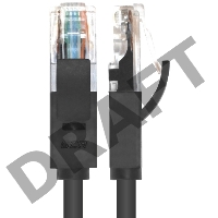 Патч-корд Greenconnect Патч-корд UTP прямой 5 m AWG24 кат.5е,  RJ45,  медь, литой (Черный), пластик пакет (GCR-LNC06-5.0m)
