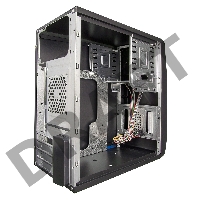 Корпус Minitower Exegate BAA-105 Black, mATX, <AAA400, 80mm>, 2*USB, Audio