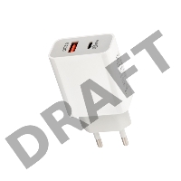 Сетевое зарядное устройство REXANT USB-A+USB-C адаптер, 18W белое