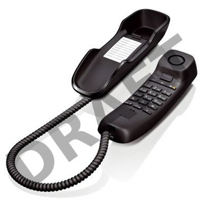 Телефон Siemens/Gigaset DA210 (IM) Black. Телефон проводной (черный)