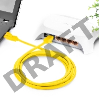 Патч-корд Greenconnect Патч-корд UTP прямой 3 m AWG24 кат.5е,  RJ45,  медь, литой (Желтый), пластик пакет (GCR-LNC02-3.0m )
