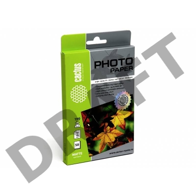 Фотобумага Cactus CS-MA619050 матовая A6 190 г/м2 50 листов