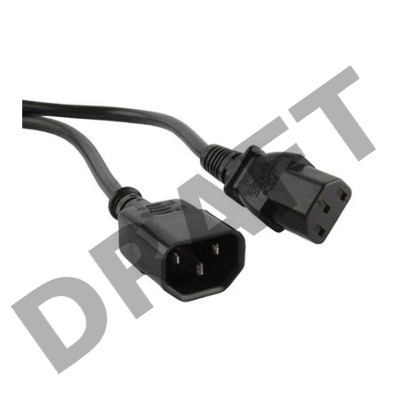 Кабель питания монитор-компьютер IEC 320 C13 - IEC 320 C14 (3x0.75) 1.8м