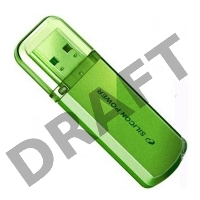Флеш Диск Silicon Power 16Gb Helios 101 SP016GBUF2101V1N USB2.0 зеленый