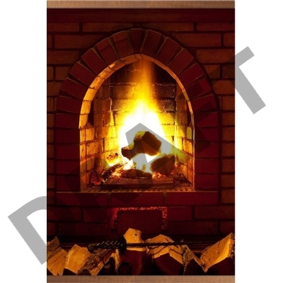 Обогреватель настенный ЭОБН-0,4-220-УХЛ4, Дыхание тепла, Камин, Брест (1020*610мм), 400 Вт (17с411)