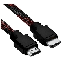 Кабель 1.5m HDMI 2.0, BICOLOR черно-красный нейлон, Ultra HD, 4K 60 fps 60Hz/5K*30Hz, 3D, AUDIO, 18.0 Гбит/с, 28AWG