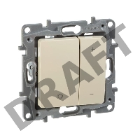 Светорегулятор нажимной 400Вт, сл. кость ETIKA Светорегулятор нажимной 400Вт, сл. кость