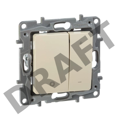 Светорегулятор нажимной 400Вт, сл. кость ETIKA Светорегулятор нажимной 400Вт, сл. кость