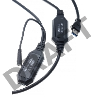 Кабель-адаптер USB3.0-repeater, удлинительный активный <Am-->Af> 10м VCOM <CU827>