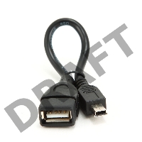 Кабель Gembird/Cablexpert  A-OTG-AFBM-002 AF/Mini-BM,  0.15м, пакет 