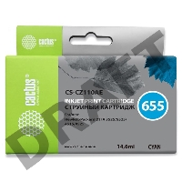 Картридж струйный Cactus CS-CZ110AE голубой для №655 HP DJ IA 3525/5525/4515/4525 (14,6ml)