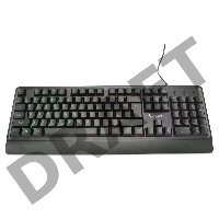 Клавиатура с подстветкой Gembird KB-220L, USB, черный, 104 клавиши, подсветка Rainbow, кабель 1.5м