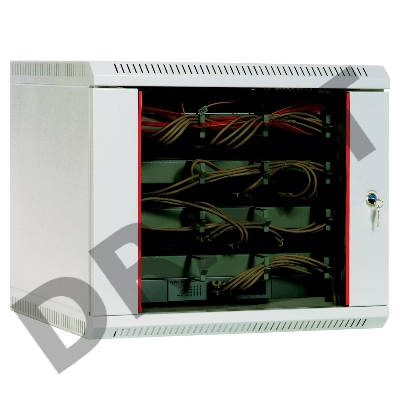 Шкаф настенный ЦМО ШРН-15.650 15U 600x650мм пер.дв.стекл несъемные бок.пан. 50кг серый