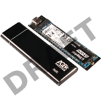 Внешний корпус AgeStar USB 3.1 Type-C M.2 NVME (M-key)  AgeStar 31UBNV5C (BLACK), алюминий, черный