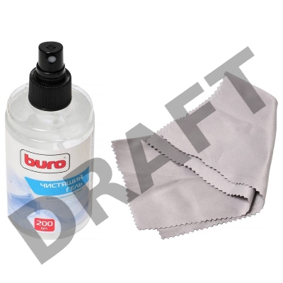 Чистящий набор (салфетки + гель) Buro BU-Gsurface (салфетка и гель) для поверхностей 200мл