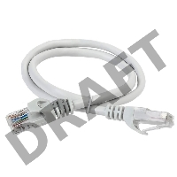 Коммутационный шнур (патч-корд) ITK, кат.5Е UTP, 1м, серый