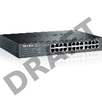 Коммутатор TP-Link SMB TL-SG1024DE 24-Port Gigabit Easy Smart Switch, 24 10/100/100Mbps RJ45 ports,  MTU/Port/Tag-based VLAN, QoS, IGMP Snooping
