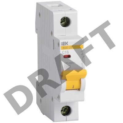 Выключатель автоматический модульный 1п C 50А 4.5кА ВА47-29 ИЭК MVA20-1-050-C