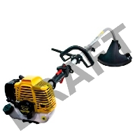 Триммер CHAMPION Т252 разъемный вал(Мощность 0.75/0.68 кВт/л.с., объем двигателя 25,4 см3, вес 5,2 кг, бак 0,35 л, используемая леска 1,6-2,0мм, рукоятка D-образная, изогнутая/разъемная штанга, ширина среза (леска/нож) 400/255, длина штанги 1260 мм.)