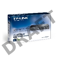 Коммутатор TP-Link SMB TL-SG1024DE 24-Port Gigabit Easy Smart Switch, 24 10/100/100Mbps RJ45 ports,  MTU/Port/Tag-based VLAN, QoS, IGMP Snooping