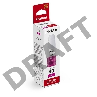 Контейнер с чернилами Canon GI-40 M для G5040/G6040. Пурпурный. 7700 страниц.
