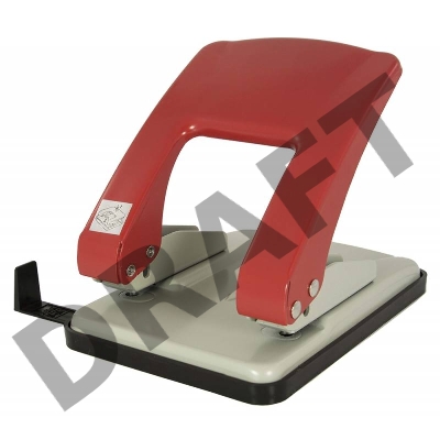 Дырокол Kw-Trio Stylish Heavy Duty 976GR/RED макс.:40лист. металл красный/серый отв.:2 с линейкой