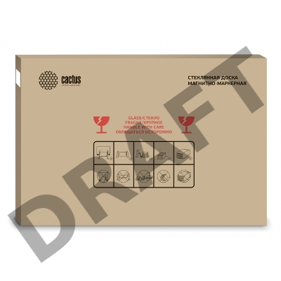 Демонстрационная доска Cactus CS-GBD-90x120-TR стекло стеклянная 90x120см прозрачный