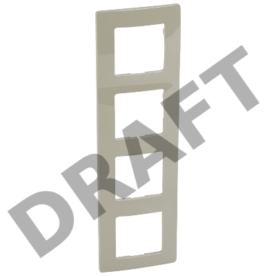 Рамка 4 поста, сл. кость ETIKA 